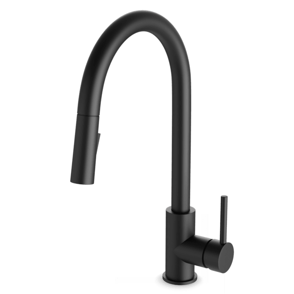 F100137 - Modern Kitchen Faucet with Pulldown Spray Artos US Matte Black
