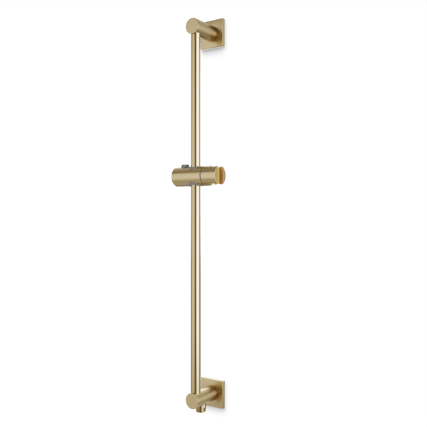 F907-87 - Square Slide Bar with Integrated Water Outlet Artos US Satin Brass 