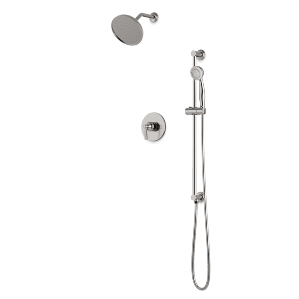 TS284 - Classic 2-Way Pressure Balance Shower Trim Kit with Hand Held Shower on Integrated Slide Bar Artos US Brushed Nickel 