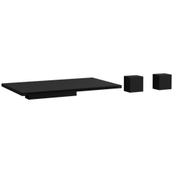 F402-9 - Milan 3-Hole Wall Mount Tub Filler Square Artos US Black