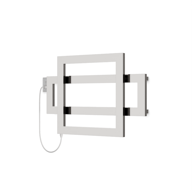 Cadiz 23.5" x 35.5" Plug-In Heated Towel Rail - Brushed Nickel image 1
