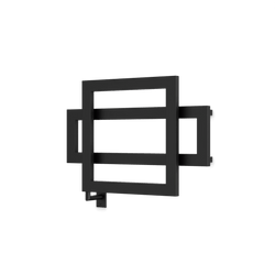 Cadiz 23.5" x 35.5" Hardwired Heated Towel Rail - Matte Black thumbnail 1