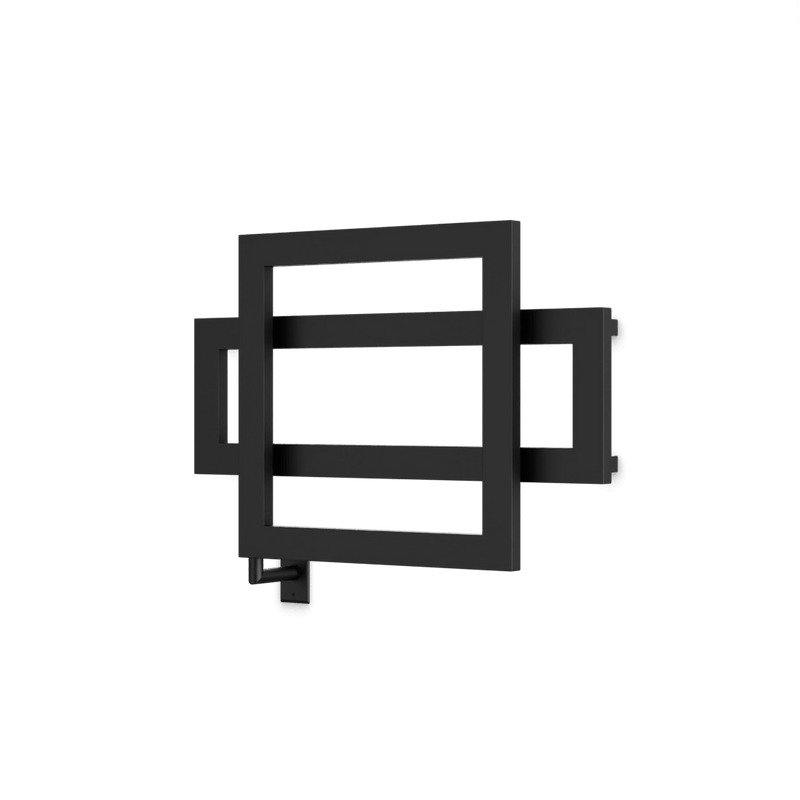 Cadiz 23.5" x 35.5" Hardwired Heated Towel Rail - Matte Black image 1