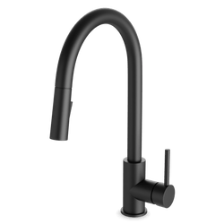 Modern Kitchen Faucet with Pulldown Spray - Matte Black thumbnail 1