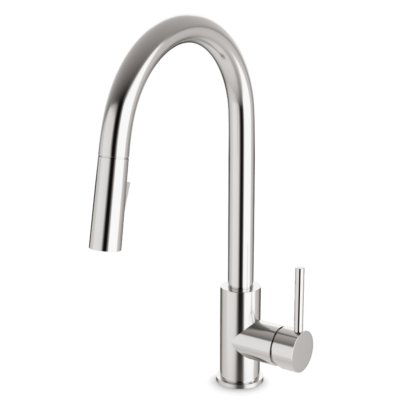 Modern Kitchen Faucet with Pulldown Spray - Brushed Nickel image 1