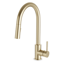 F100137 - Modern Kitchen Faucet with Pulldown Spray Artos US Satin Brass
