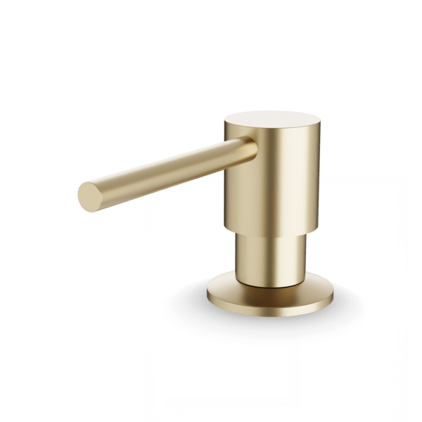 F100138 - Round Deck Mounted Soap Dispenser Artos US Satin Brass 