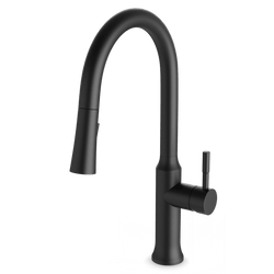 Transitional Kitchen Faucet with Pulldown Spray - Matte Black thumbnail 1