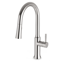 F100139 - Transitional Kitchen Faucet with Pulldown Spray Artos US Brushed Nickel