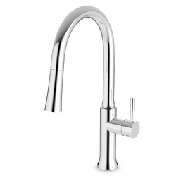 Transitional Kitchen Faucet with Pulldown Spray - Chrome thumbnail 1