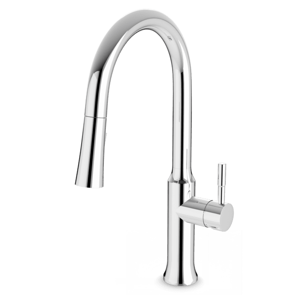 Transitional Kitchen Faucet with Pulldown Spray - Chrome image 1