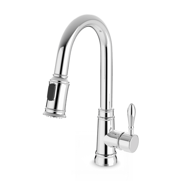 Classic Kitchen Faucet with Pulldown Spray - Chrome image 1