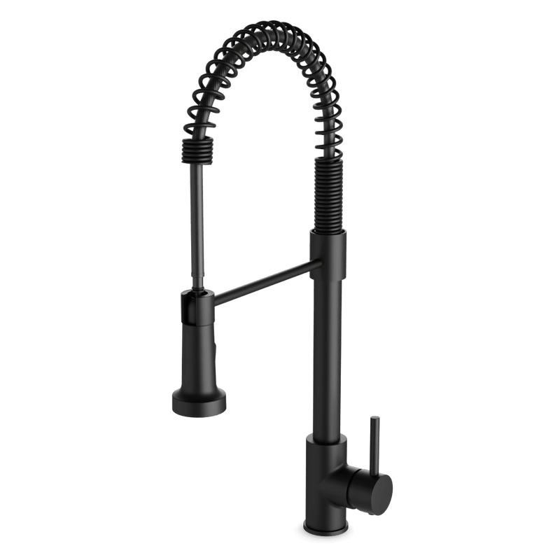 Spring Kitchen Faucet with Pulldown Spray - Matte Black image 1