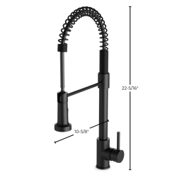 Spring Kitchen Faucet with Pulldown Spray - Matte Black thumbnail 2