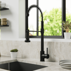 Spring Kitchen Faucet with Pulldown Spray - Matte Black thumbnail 3