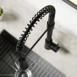 Spring Kitchen Faucet with Pulldown Spray - Matte Black thumbnail 4