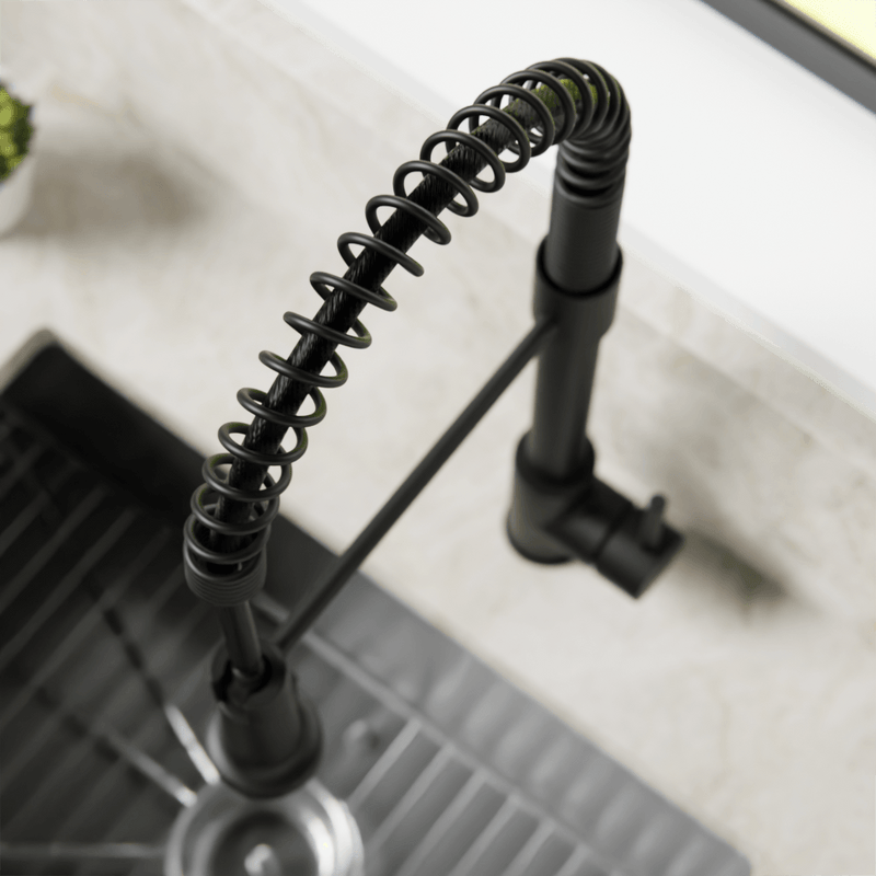 Spring Kitchen Faucet with Pulldown Spray - Matte Black image 4