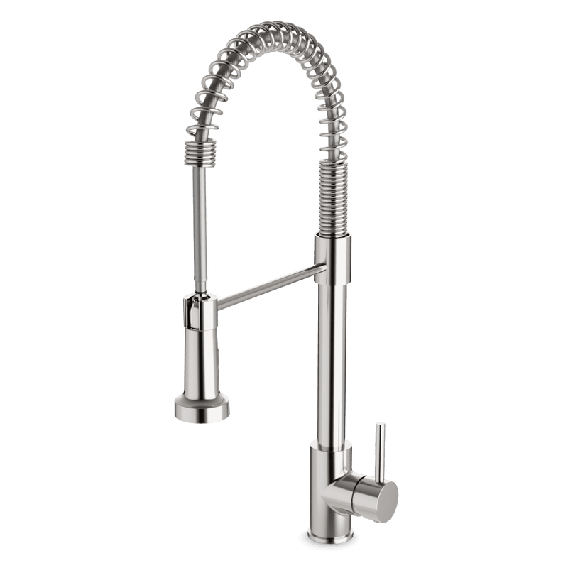 Spring Kitchen Faucet with Pulldown Spray - Brushed Nickel image 1