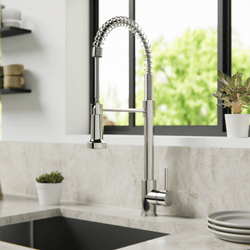 Spring Kitchen Faucet with Pulldown Spray - Brushed Nickel thumbnail 3