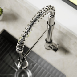 Spring Kitchen Faucet with Pulldown Spray - Brushed Nickel thumbnail 4