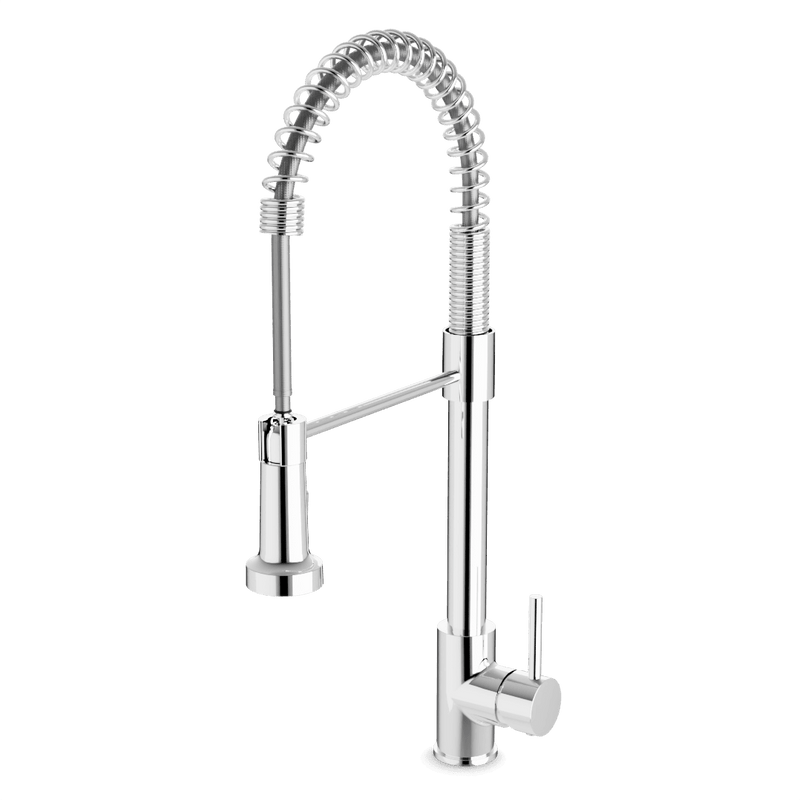 Spring Kitchen Faucet with Pulldown Spray - Chrome image 1