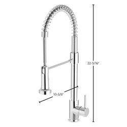 Spring Kitchen Faucet with Pulldown Spray - Chrome thumbnail 2