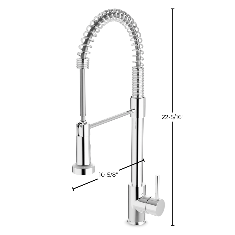 Spring Kitchen Faucet with Pulldown Spray - Chrome image 2