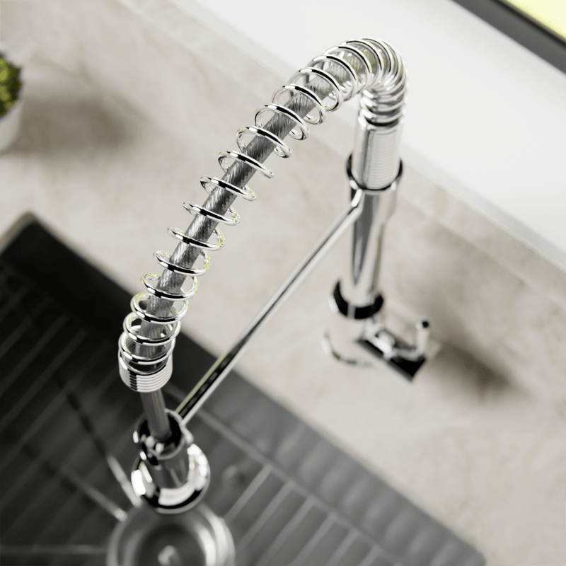 Spring Kitchen Faucet with Pulldown Spray - Chrome image 4