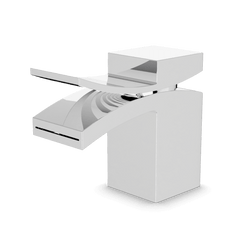 Quarto Square Single Hole Lavatory Faucet, Front Flow (Discontinued) - Chrome thumbnail 1