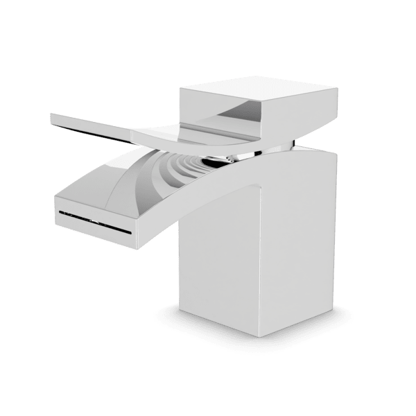 Quarto Square Single Hole Lavatory Faucet, Front Flow (Discontinued) - Chrome image 1