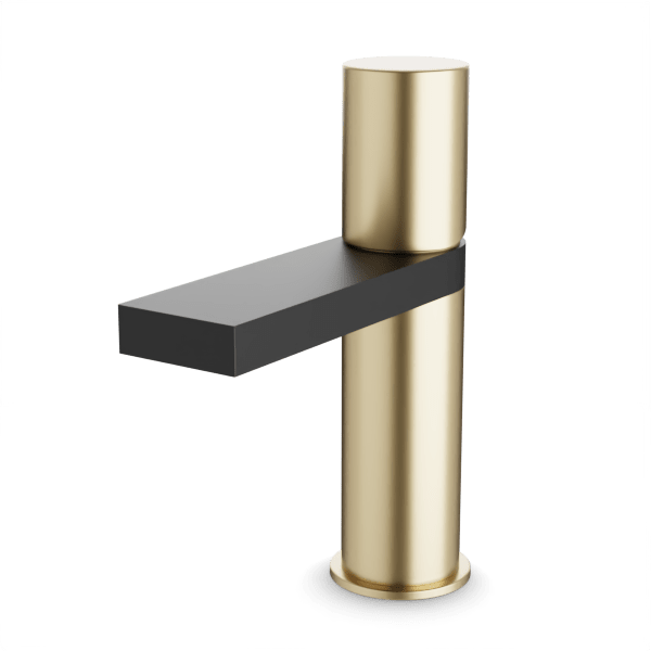 Otella Square + Round Single Hole Lavatory Faucet Artos US Satin Brass/Matte Black 