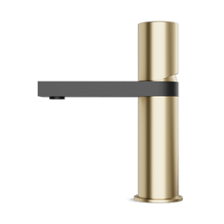 Otella Single Hole Bathroom Faucet - Satin Brass/Matte Black thumbnail 3