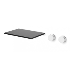 F302-7 - Square & Round 3-Hole Wall Mounted Waterfall Tub Filler Artos US Chrome/Matte Black 