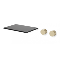 Otella 3-Hole Wall Mount Waterfall Tub Filler - Satin Brass/Matte Black thumbnail 1