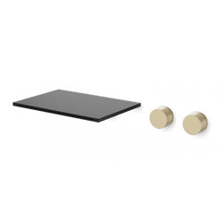 F302-7 - Square & Round 3-Hole Wall Mounted Waterfall Tub Filler Artos US Satin Brass/Matte Black 