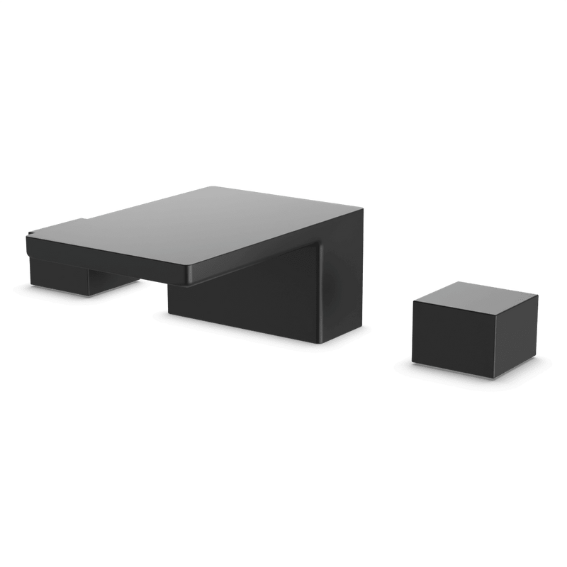 Edge 3-Hole Deck Mount Waterfall Tub Filler - Matte Black image 1