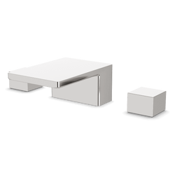 Edge 3-Hole Deck Mount Waterfall Tub Filler - Brushed Nickel thumbnail 1