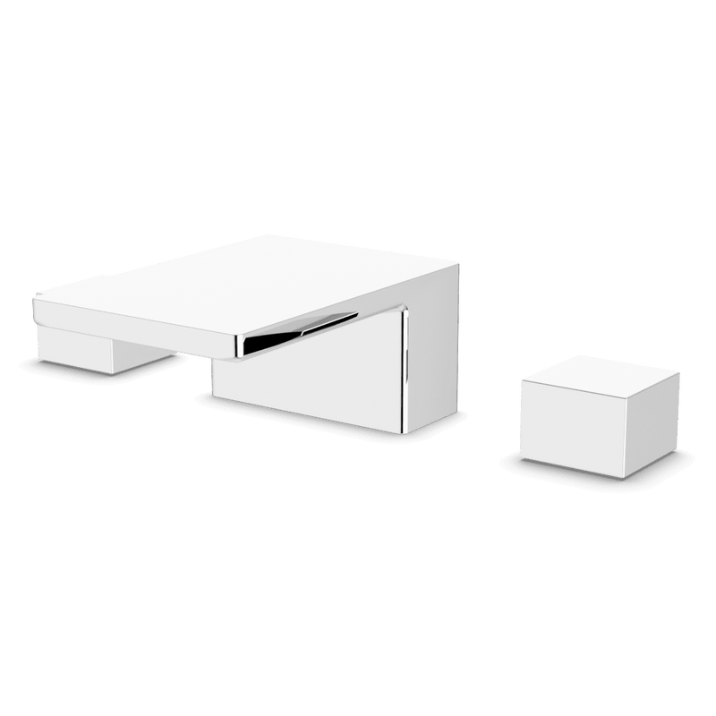 Edge 3-Hole Deck Mount Waterfall Tub Filler - Chrome image 1