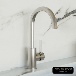 Modern Bar Faucet - Brushed Nickel thumbnail 4