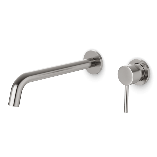 F501-9-1 - Round In-Wall Single Handle Lavatory Faucet with Extended Spout Artos US Brushed Nickel 
