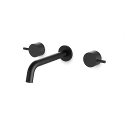 F502-7 - Opera Round 3-Hole Wall Mounted Tub Filler Artos US Matte Black 