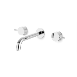 F502-7 - Opera Round 3-Hole Wall Mounted Tub Filler Artos US Chrome 