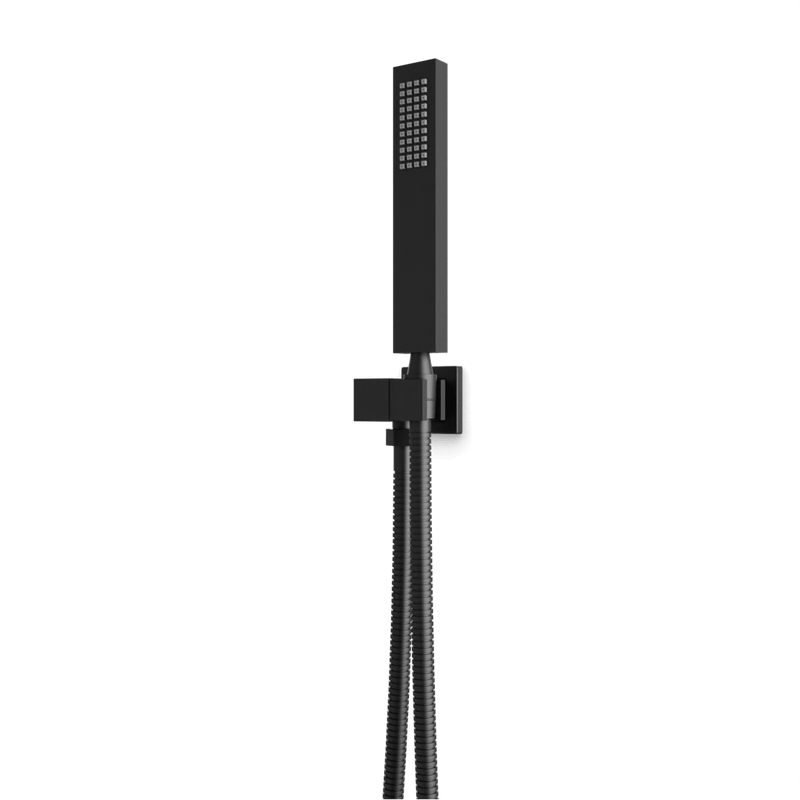 Edge Flexible Hose Handshower Kit on Pivoting Hook - Matte Black image 1