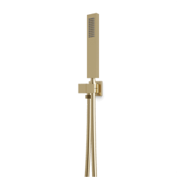 Edge Flexible Hose Handshower Kit on Pivoting Hook - Satin Brass thumbnail 1