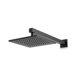 Edge 8" Rain Shower Head on Wall Mount Arm - Matte Black thumbnail 1