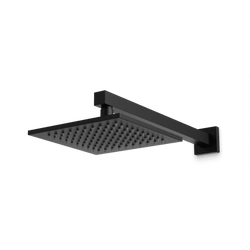 F703-1 - Square 8" Rain Shower Head on Wall Mount Arm Artos US Matte Black 