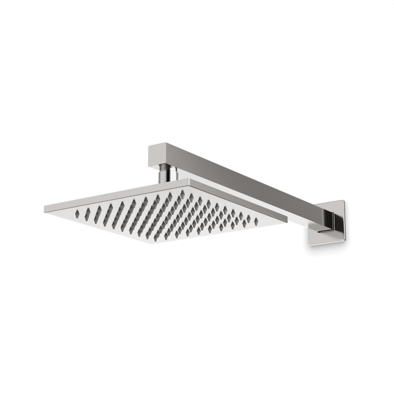 Edge 8" Rain Shower Head on Wall Mount Arm - Brushed Nickel image 1