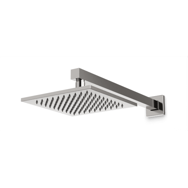 F703-1 - Square 8" Rain Shower Head on Wall Mount Arm Artos US Brushed Nickel 