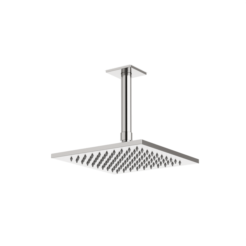 Edge 8" Rain Shower Head on Ceiling Mount Arm - Brushed Nickel image 1