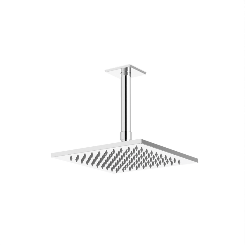 Edge 8" Rain Shower Head on Ceiling Mount Arm - Chrome image 1